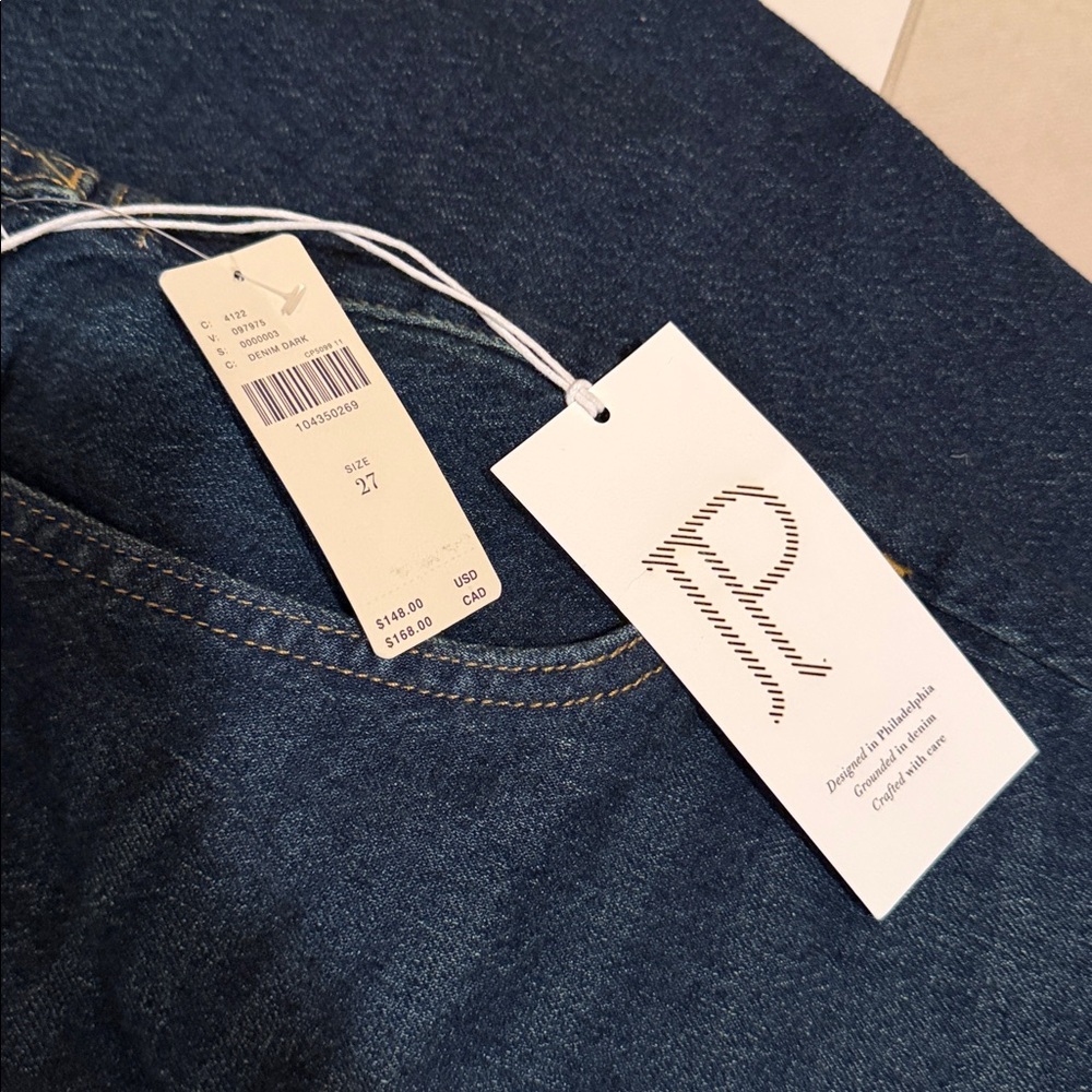 Anthropologie Pilcro Gilligan high rise Dark Blue Women Jeans size 27 NWT - Picture 6 of 7